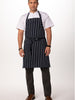 Bib Apron No Pocket - Navy and White Stripe