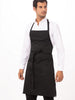 Bib Apron with Pocket - Black