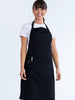 Black Bib Apron with Pocket