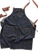 Bib Apron Memphis Blue Denim Cross Back