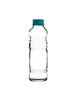 Pasabahce Glass Bottle with Blue Screw Top Lid 550ml